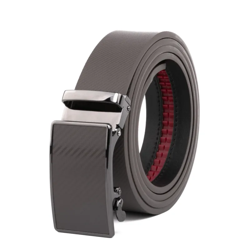 Men's Sliding Buckle Adjustable Leather Ratchet Belt sold by Daily Haute