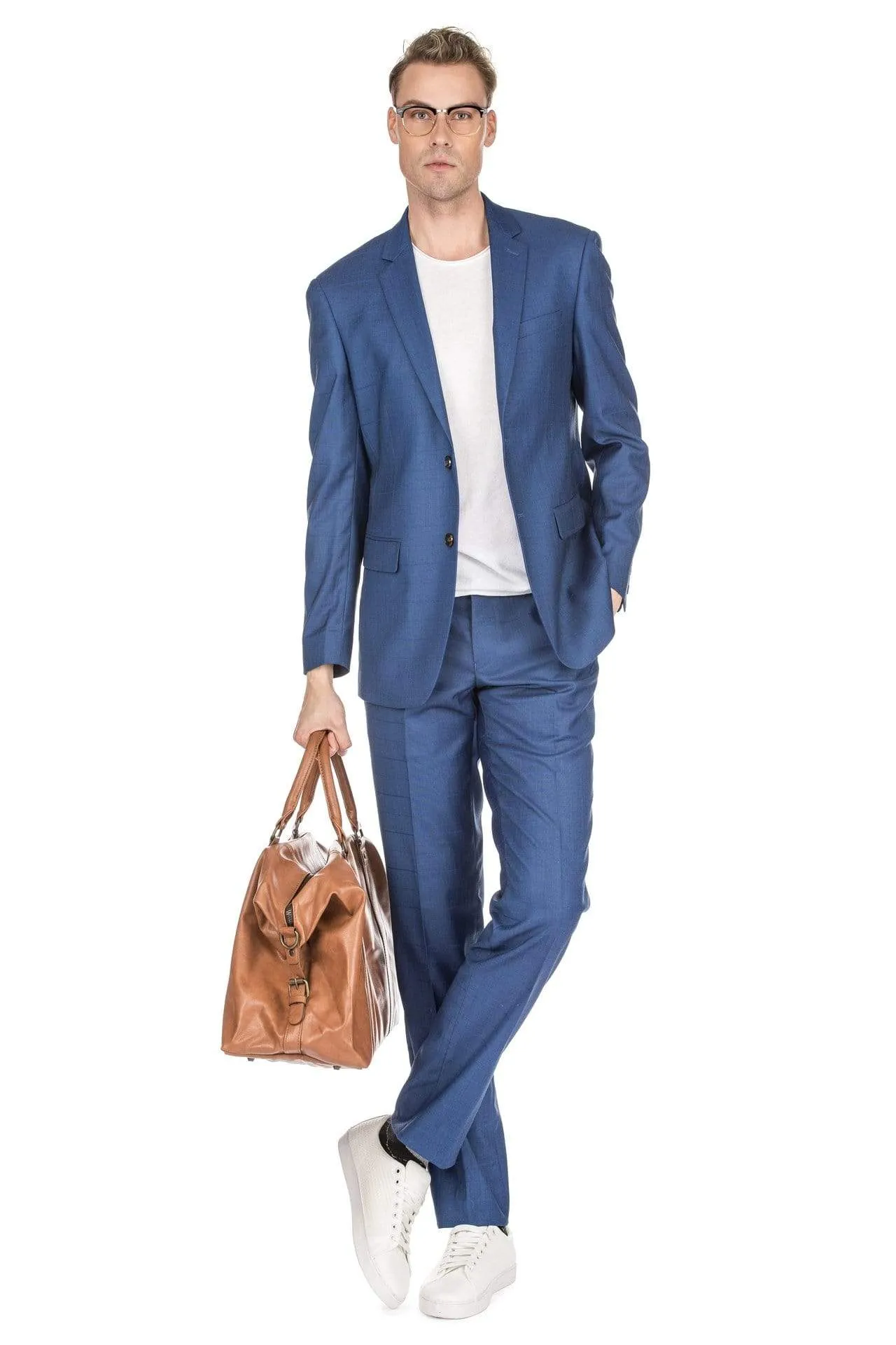 Men's Check Slim Fit Suits sold by Daily Haute product image thumbnail 4