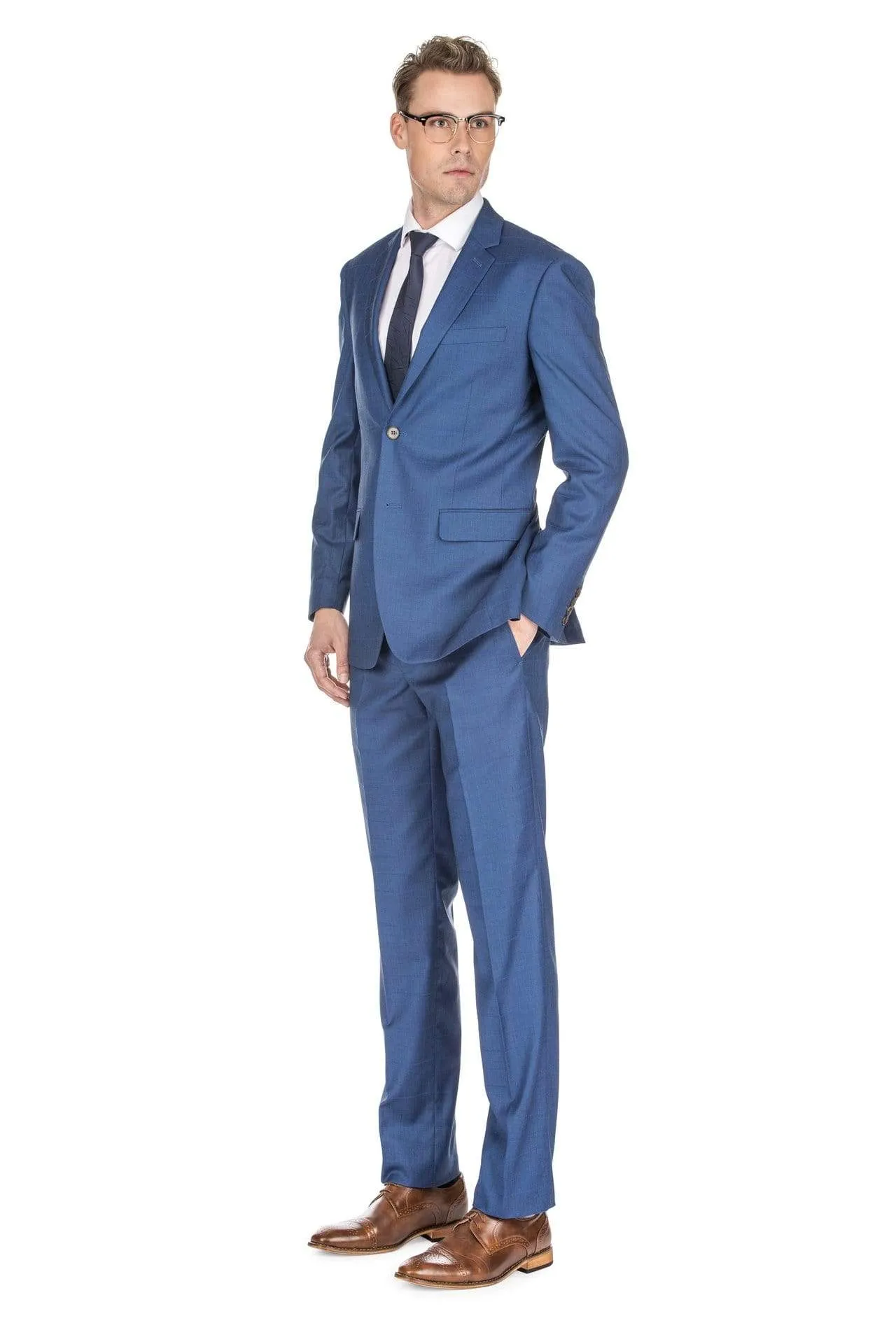 Men's Check Slim Fit Suits sold by Daily Haute product image thumbnail 2