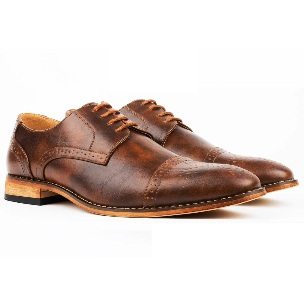 UV Signature Men's Cap Toe Brogue Lace-up Dress Shoes sold by Daily Haute product image thumbnail 5