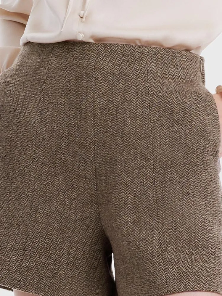 Retro Washable Woolen Shorts sold by Goelia product image thumbnail 5