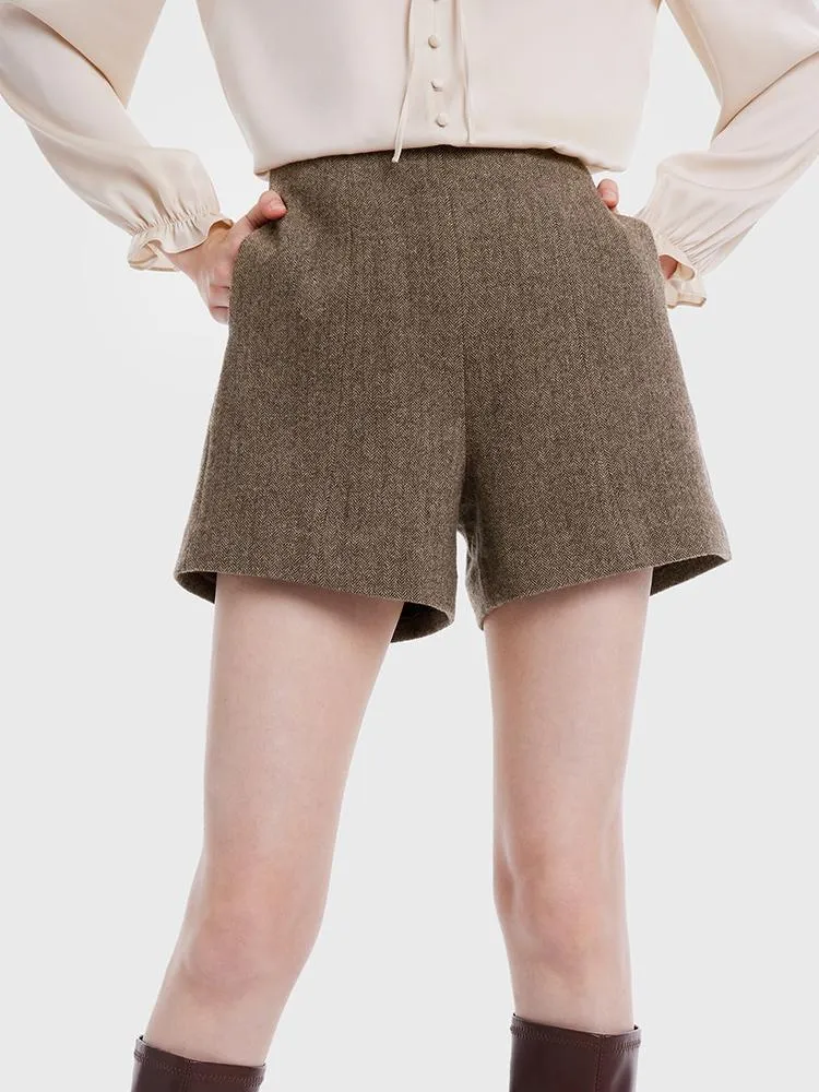 Retro Washable Woolen Shorts sold by Goelia product image thumbnail 3