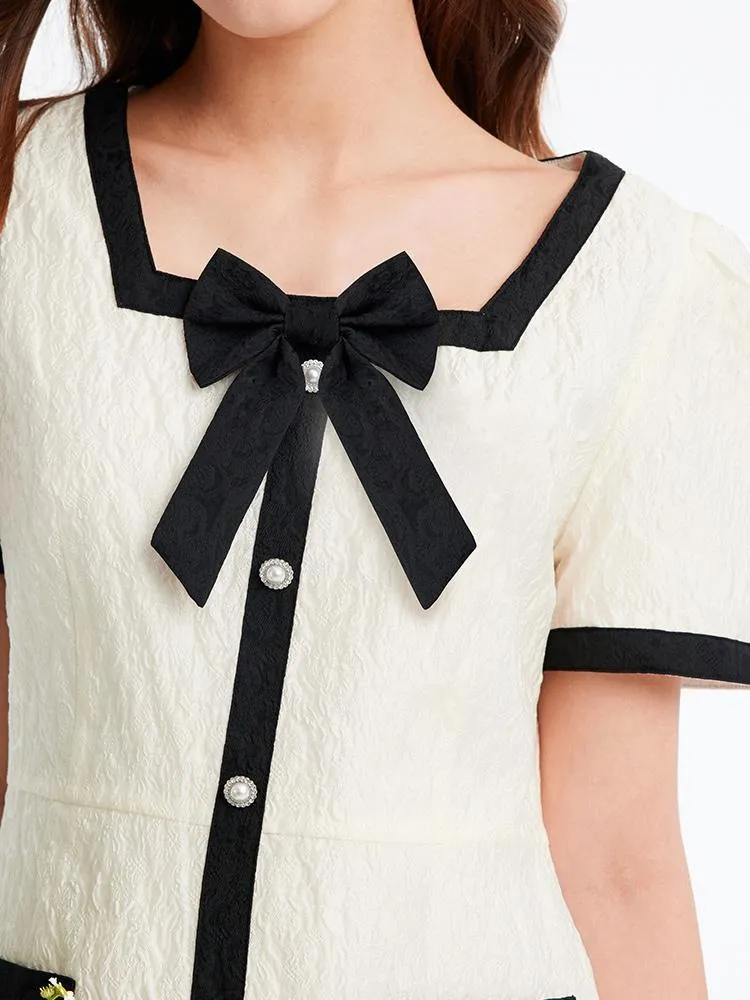 Chic Jacquard Mini Dress sold by Goelia product image thumbnail 5