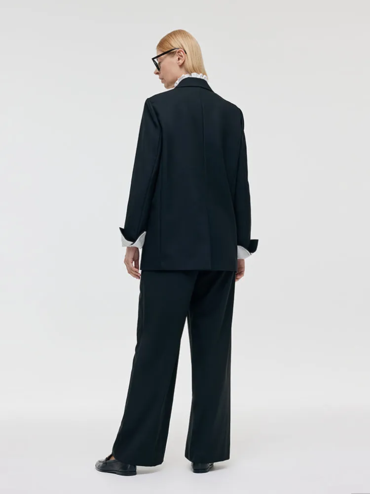 Worsted Wool Double-Breasted Women Blazer sold by Goelia product image thumbnail 3