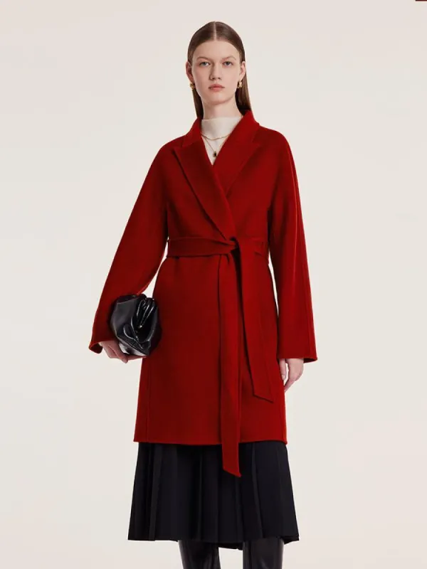 Tencel Wool Double-Faced Women Coat sold by Goelia