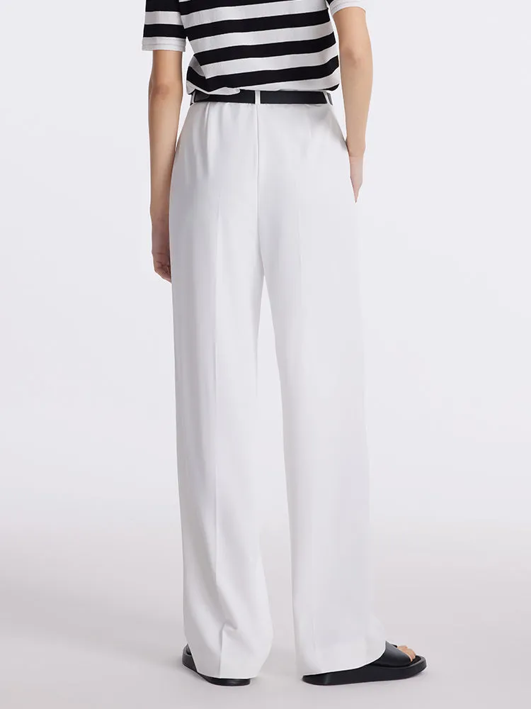 Straight Pleated Women Pants With Leather Belt sold by Goelia product image thumbnail 3