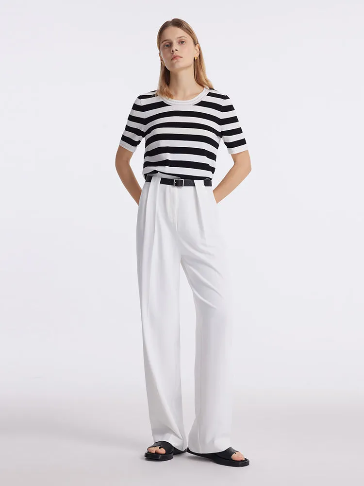 Straight Pleated Women Pants With Leather Belt sold by Goelia product image thumbnail 2