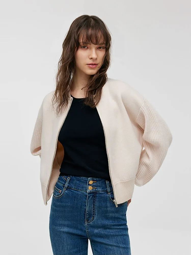 Wool Collarless Zip-Up Women Jacket sold by Goelia product image thumbnail 5