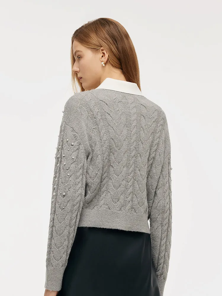 Mohair Blend Pearl Women Cardigan sold by Goelia product image thumbnail 3