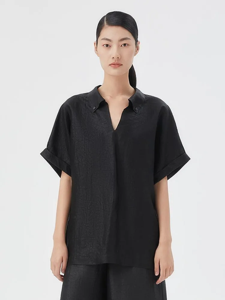18 Momme Xiang Yun Silk Women Shirt sold by Goelia