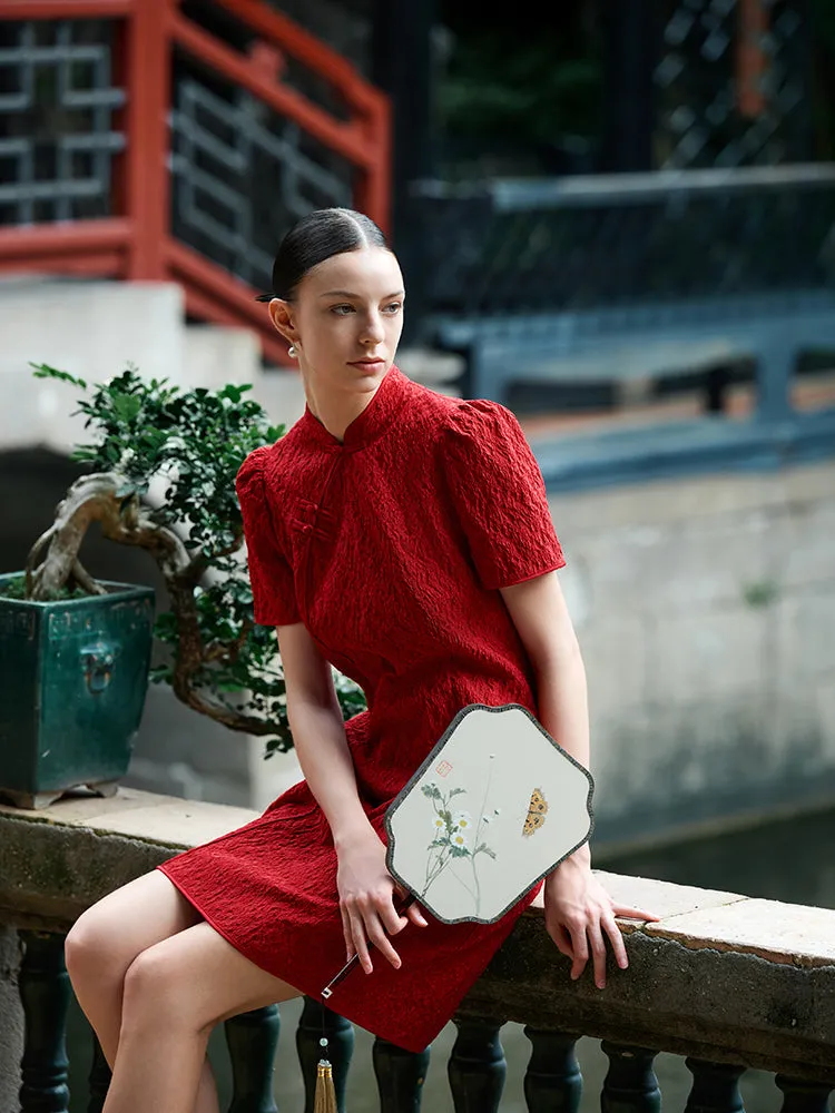 Jacquard Cheongsam Women Qipao Mini Dress sold by Goelia product image thumbnail 5