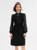 Tencel Lace Patchwork Midi Dress sold by Goelia