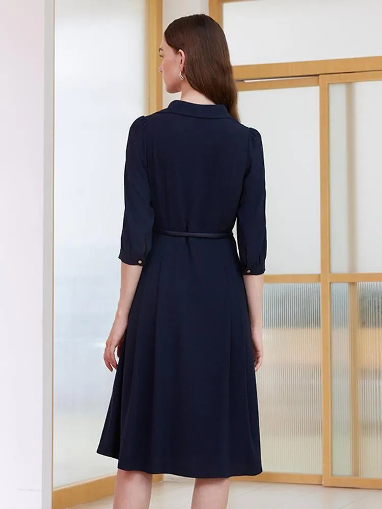 V-neck Midi Dress With Belt sold by Goelia product image thumbnail 3