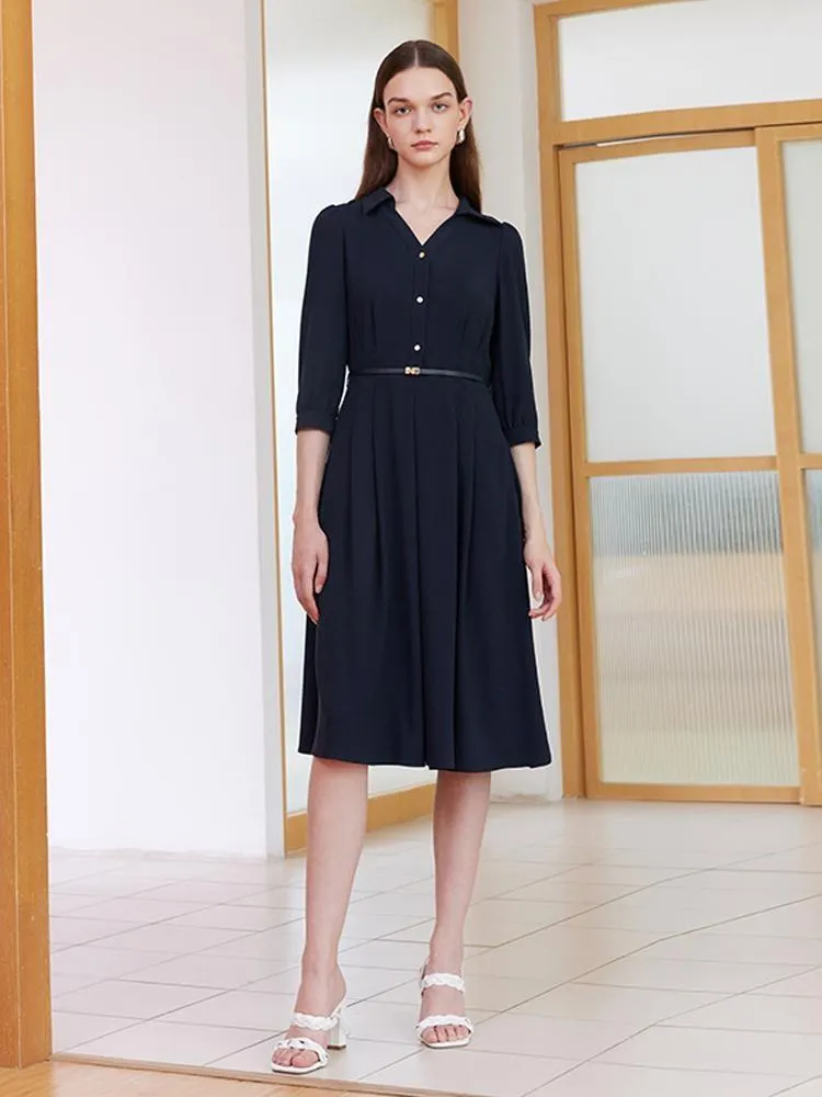 V-neck Midi Dress With Belt sold by Goelia product image thumbnail 4