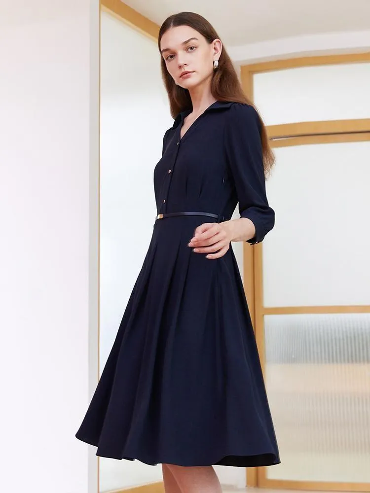 V-neck Midi Dress With Belt sold by Goelia product image thumbnail 2