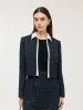 Tweed Women Crop Jacket With Detachable Lapel And Mini Dress Two-Piece Set sold by Goelia