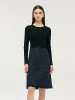 Tweed Women Crop Jacket With Detachable Lapel And Mini Dress Two-Piece Set sold by Goelia