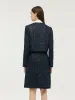 Tweed Women Crop Jacket With Detachable Lapel And Mini Dress Two-Piece Set sold by Goelia