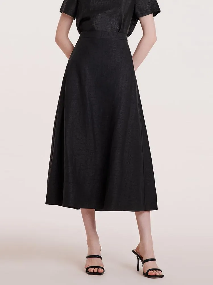 Xiang Yun Silk A-line Waisted Women Skirt sold by Goelia