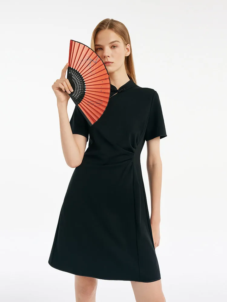 New-Chinese Style Knitted Women Qipao Mini Dress sold by Goelia