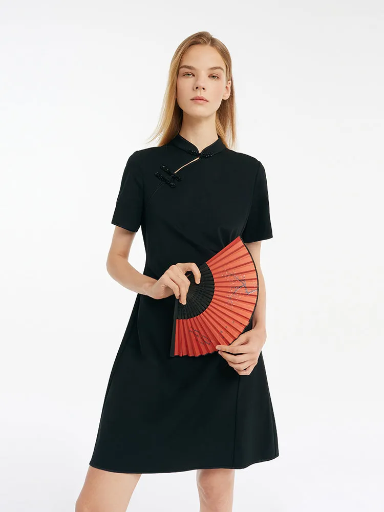 New-Chinese Style Knitted Women Qipao Mini Dress sold by Goelia product image thumbnail 5