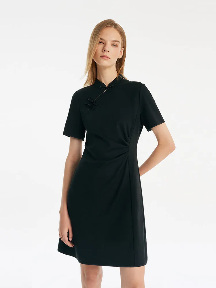 New-Chinese Style Knitted Women Qipao Mini Dress sold by Goelia product image thumbnail 4