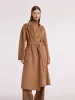 Pure Cashmere Tie-up Women Coat sold by Goelia
