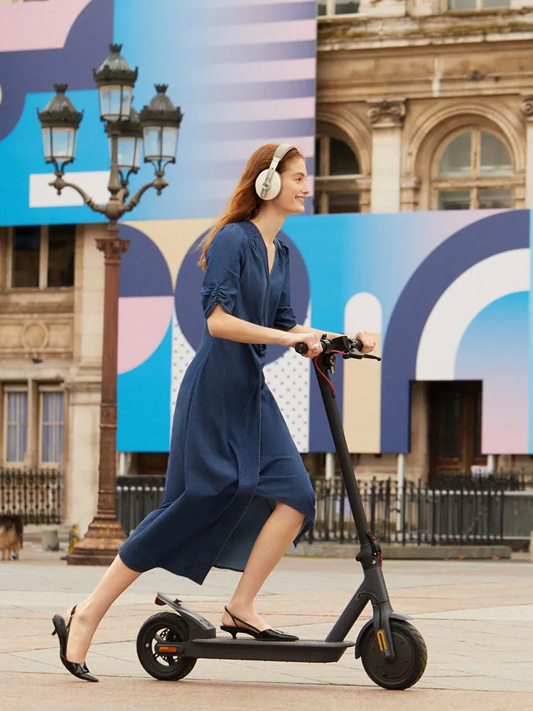 Denim V-Neck Twist Waist Women Midi Dress sold by Goelia product image thumbnail 4