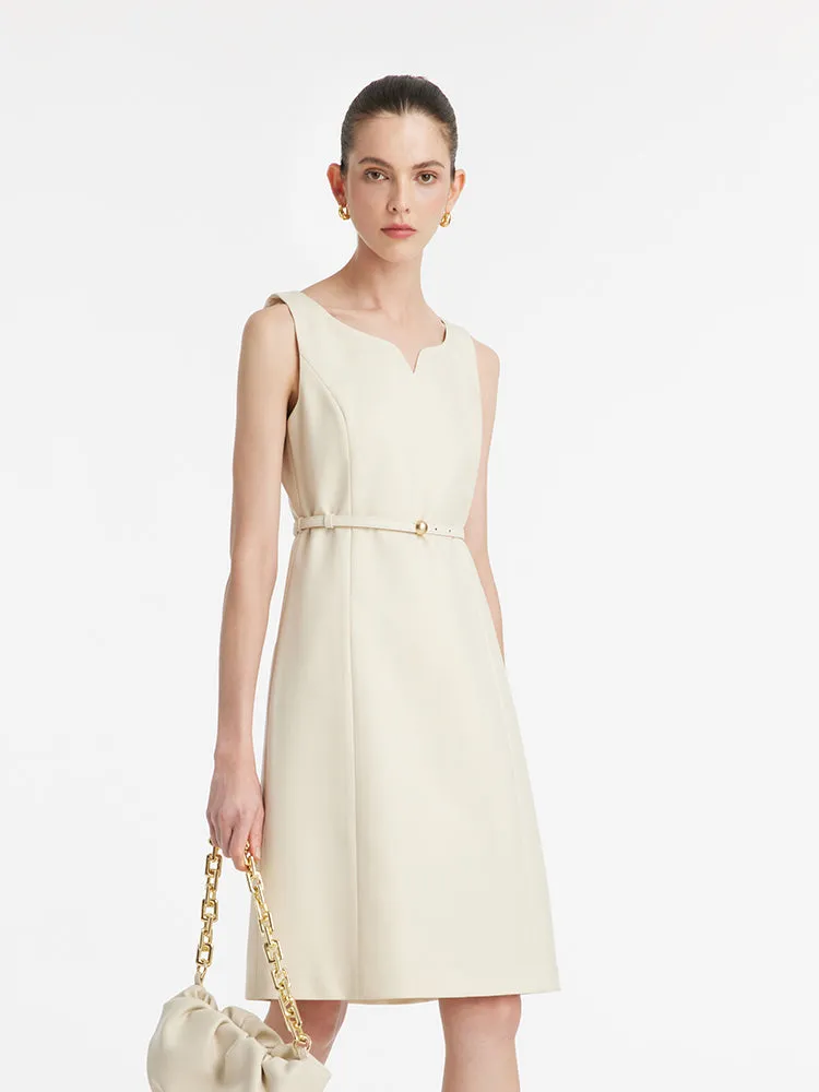 Worsted Wool Women Mini Vest Dress With Belt sold by Goelia product image thumbnail 3