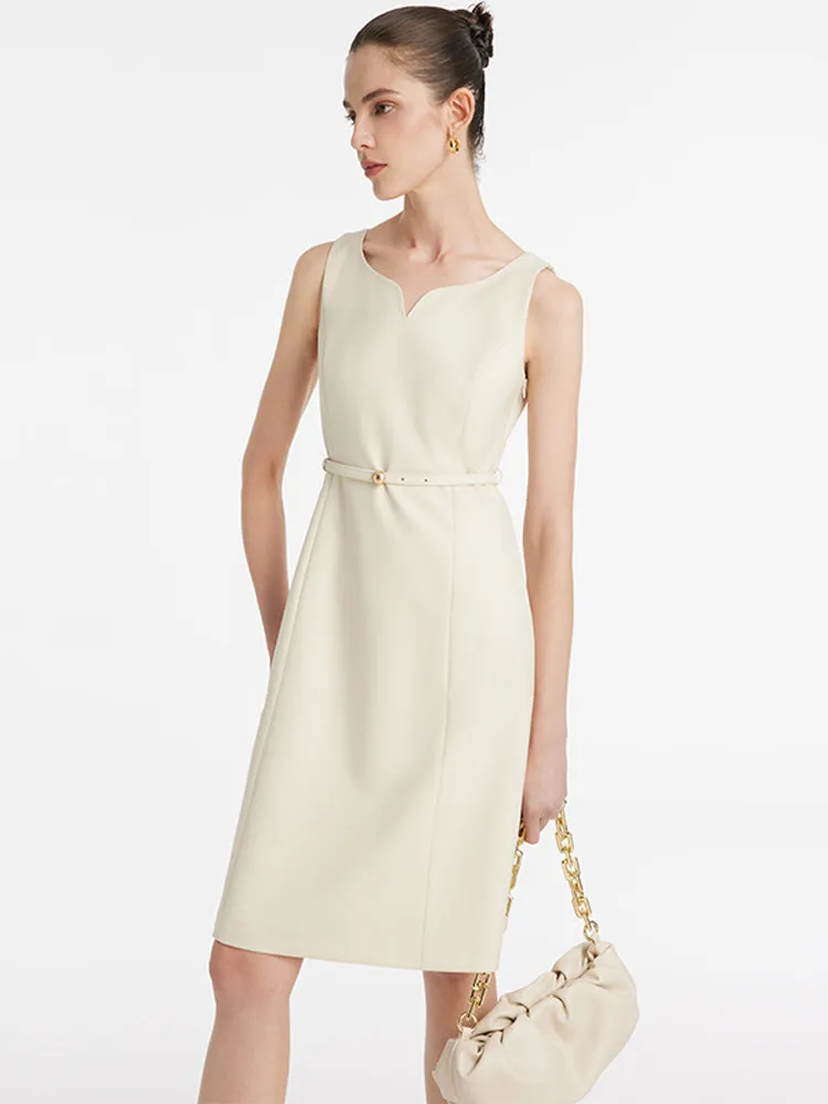 Worsted Wool Women Mini Vest Dress With Belt sold by Goelia product image thumbnail 4