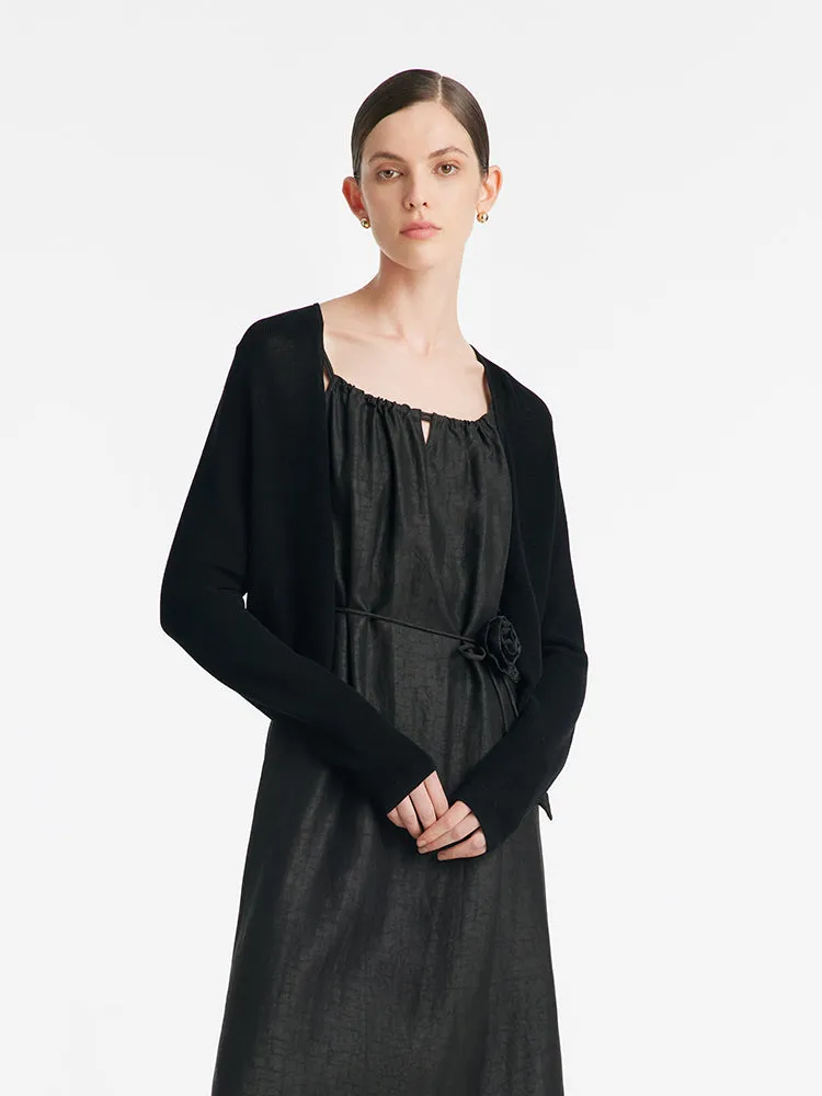 Jade Button Knitted Women Crop Cardigan sold by Goelia product image thumbnail 4