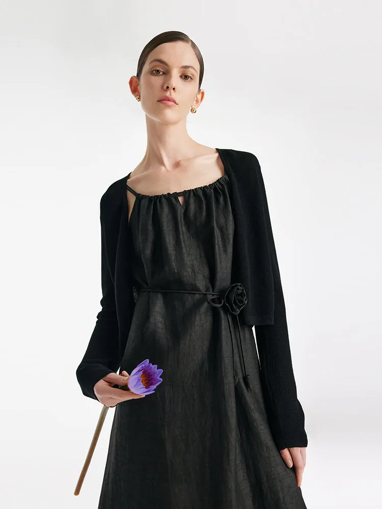 Jade Button Knitted Women Crop Cardigan sold by Goelia product image thumbnail 3