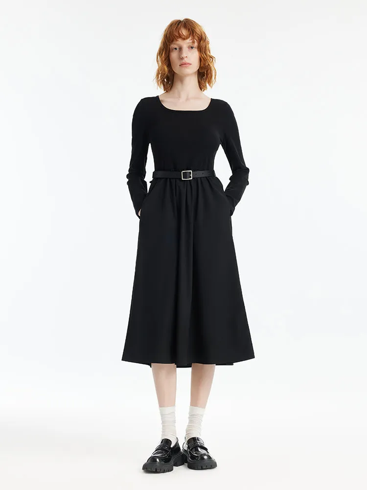 Black And White Check Crop Jacket And Dress Two-Piece Set With Belt sold by Goelia product image thumbnail 3