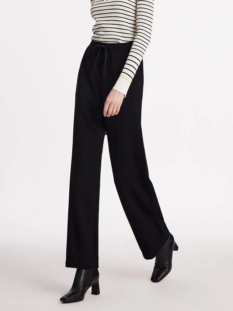 Knitted Straight Women Pants With Elastic Waistband sold by Goelia product image thumbnail 4