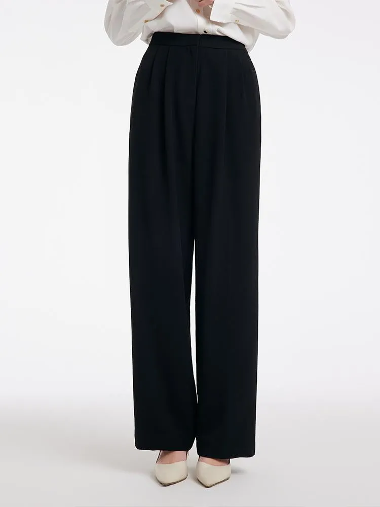 Black Straight Full Length Pants For Women sold by Goelia product image thumbnail 5