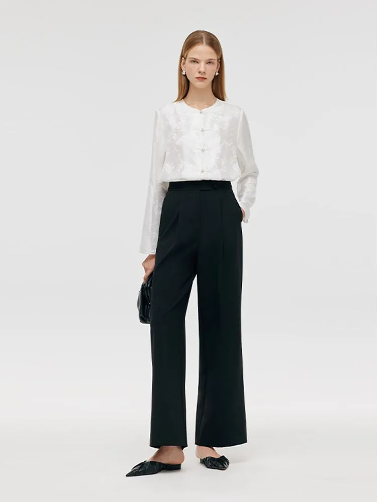 Mulberry Silk New Chinese-Style Jacquard Women Shirt sold by Goelia product image thumbnail 2