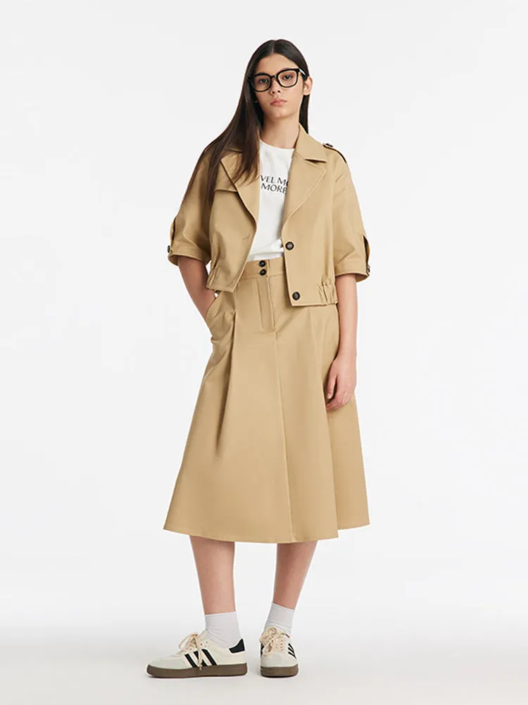 Loose H-Line Lapel Women Crop Jacket sold by Goelia product image thumbnail 2