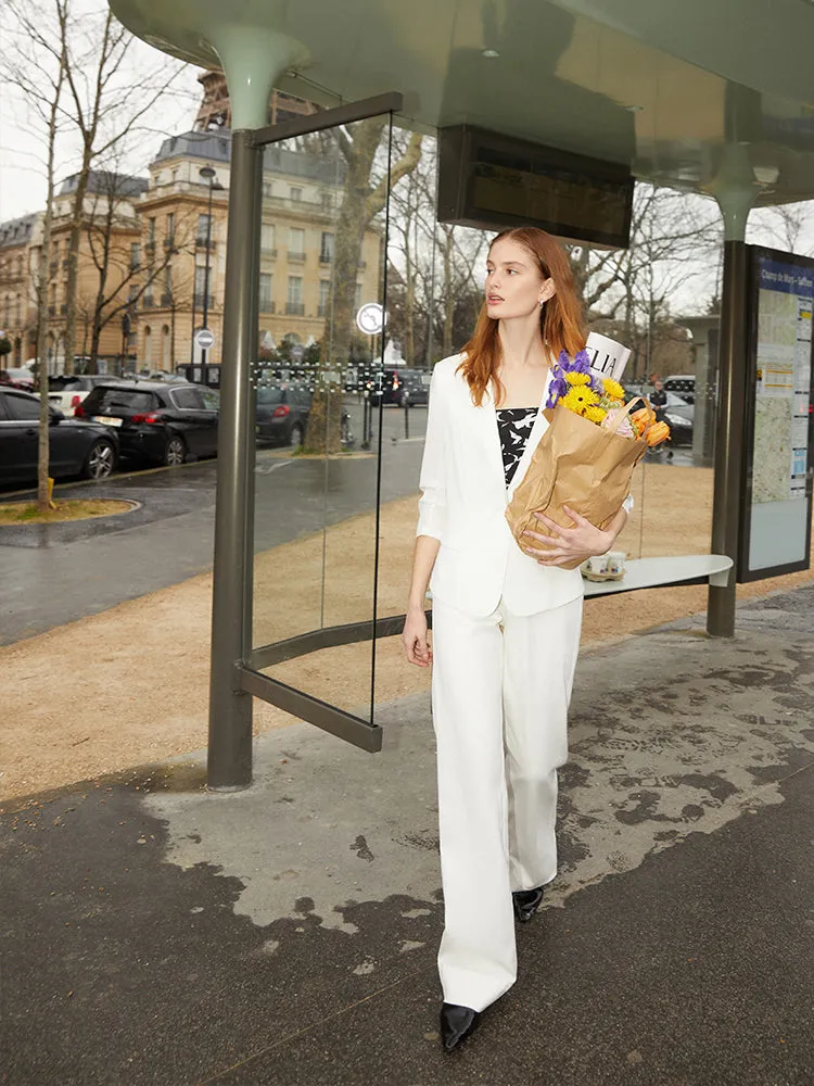 Triacetate Gathered Waist Ruched Sleeves Women Blazer sold by Goelia product image thumbnail 3