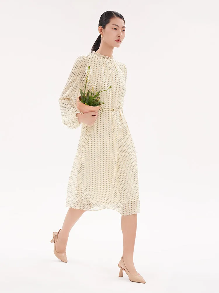 Pure Silk Print Midi Dress sold by Goelia product image thumbnail 2