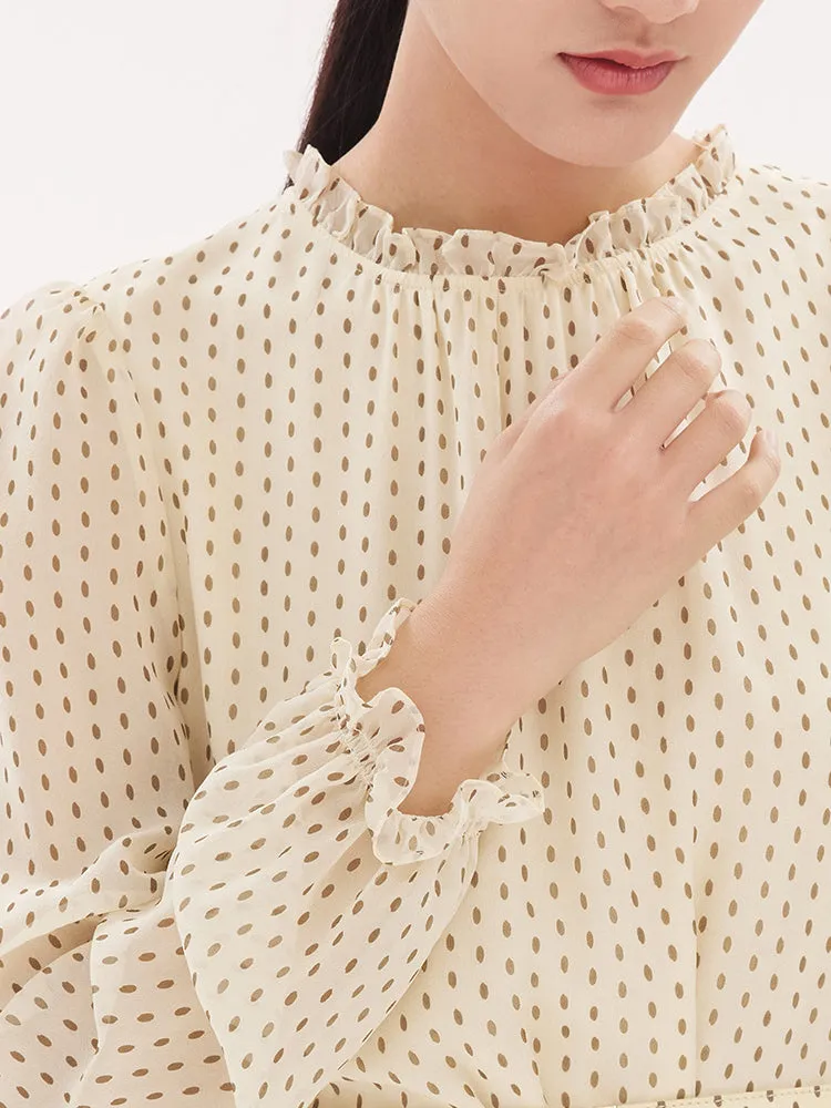 Pure Silk Print Midi Dress sold by Goelia product image thumbnail 4