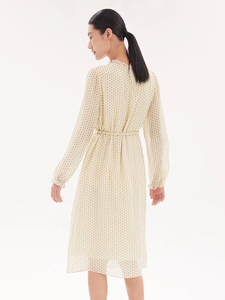 Pure Silk Print Midi Dress sold by Goelia product image thumbnail 3