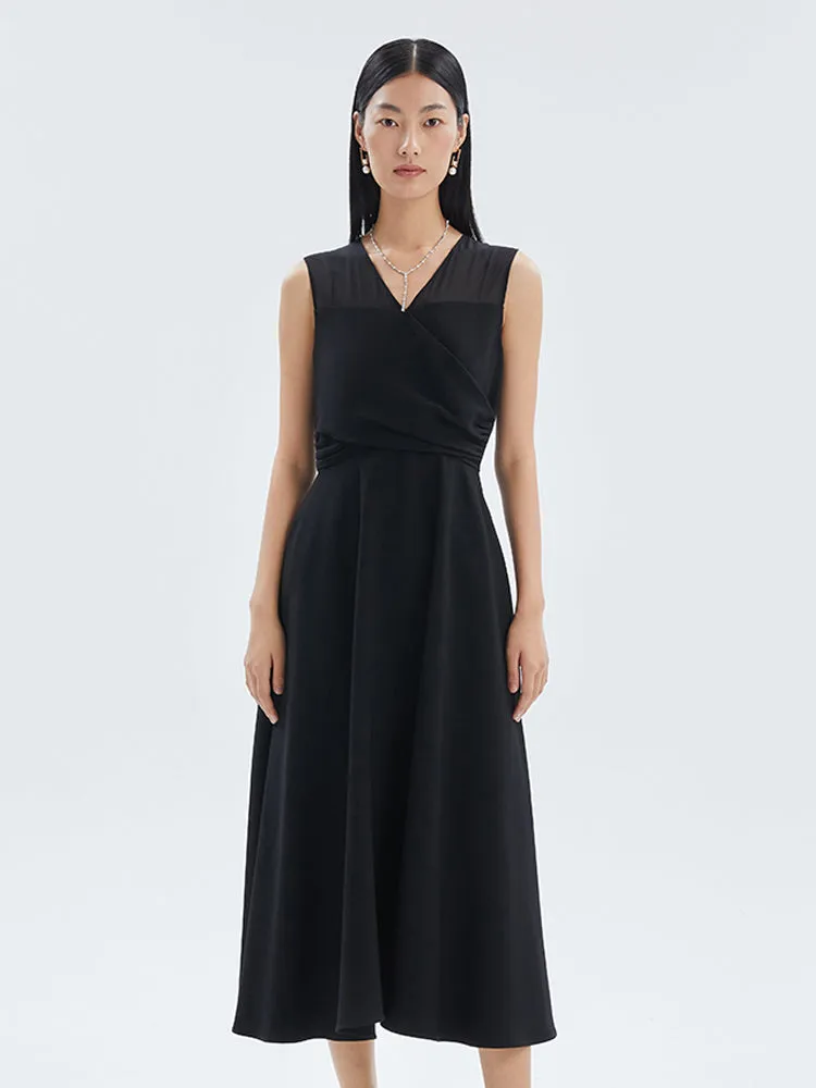 Triacetate Gathered Waist Maxi Dress sold by Goelia product image thumbnail 2