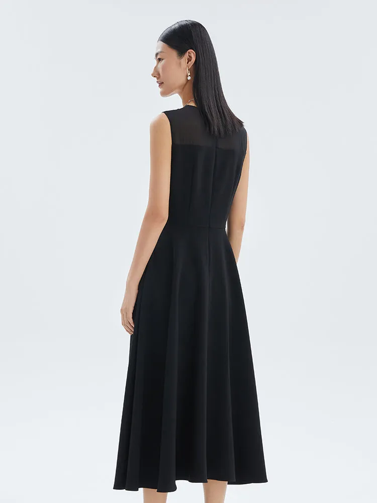 Triacetate Gathered Waist Maxi Dress sold by Goelia product image thumbnail 3