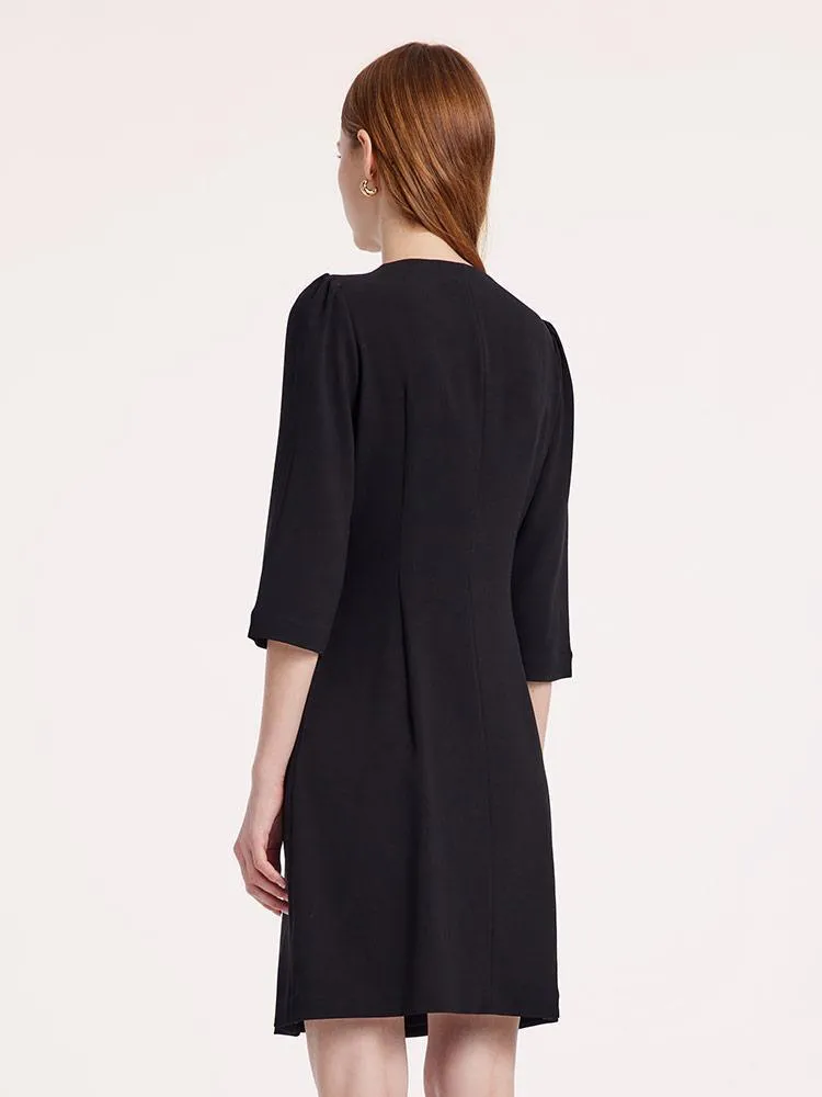 Triacetate Tweed V-Neck Dress sold by Goelia product image thumbnail 4