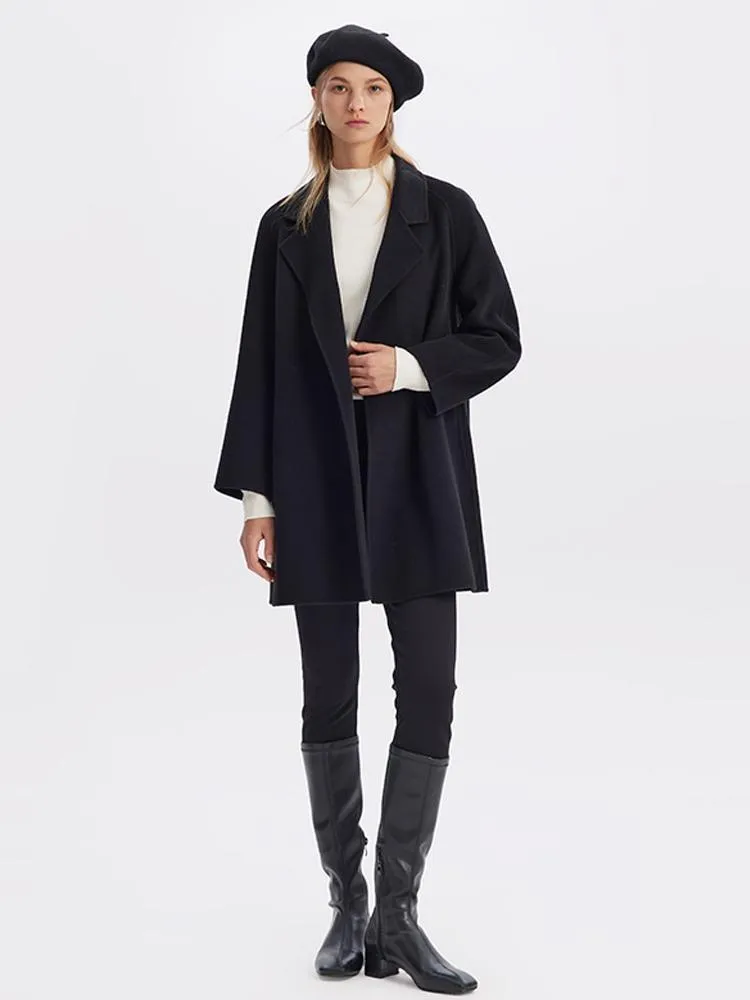 Mid-Length Woolen And Silk-Blend Women Coat sold by Goelia product image thumbnail 3