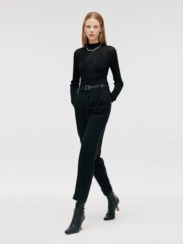 Machine Washable Wool Women Tapered Pants sold by Goelia product image thumbnail 3