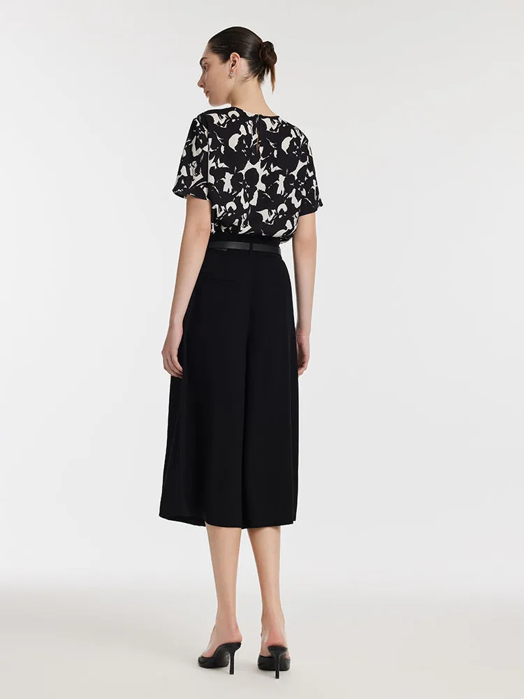 19 Momme Mulberry Silk Iris Print Women T-shirt sold by Goelia product image thumbnail 4