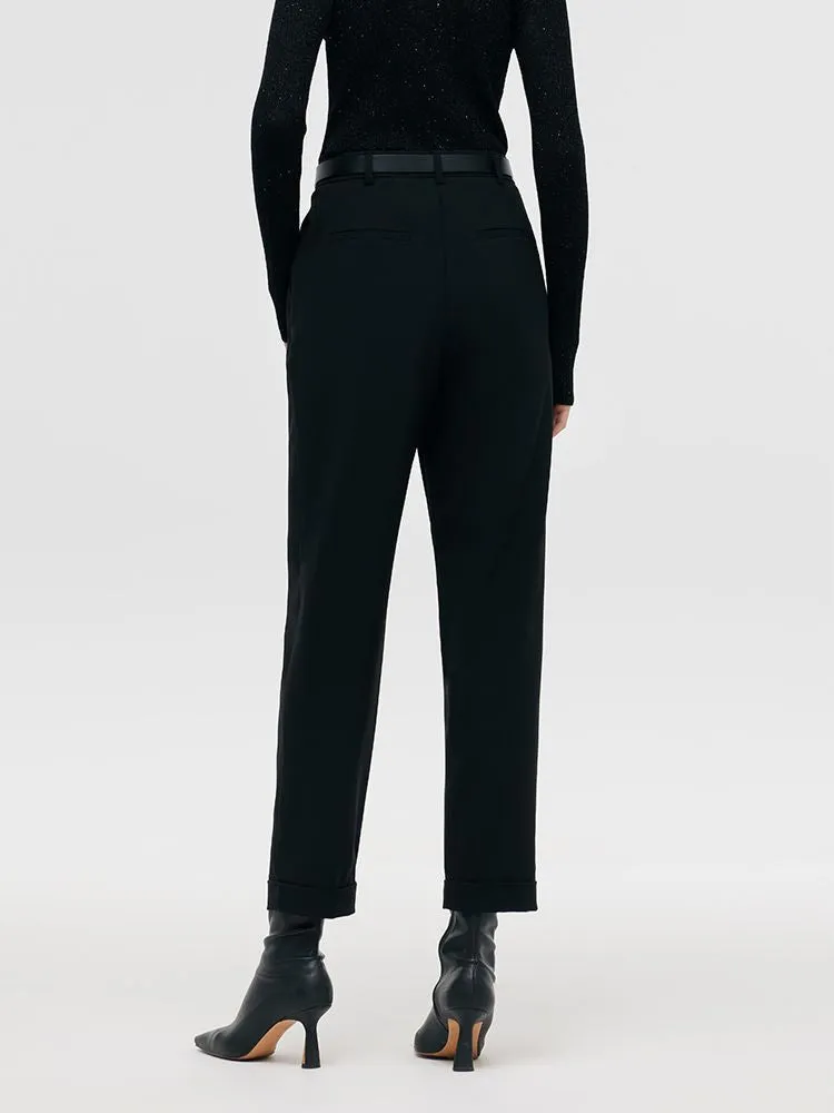 Machine Washable Wool Women Tapered Pants sold by Goelia product image thumbnail 4