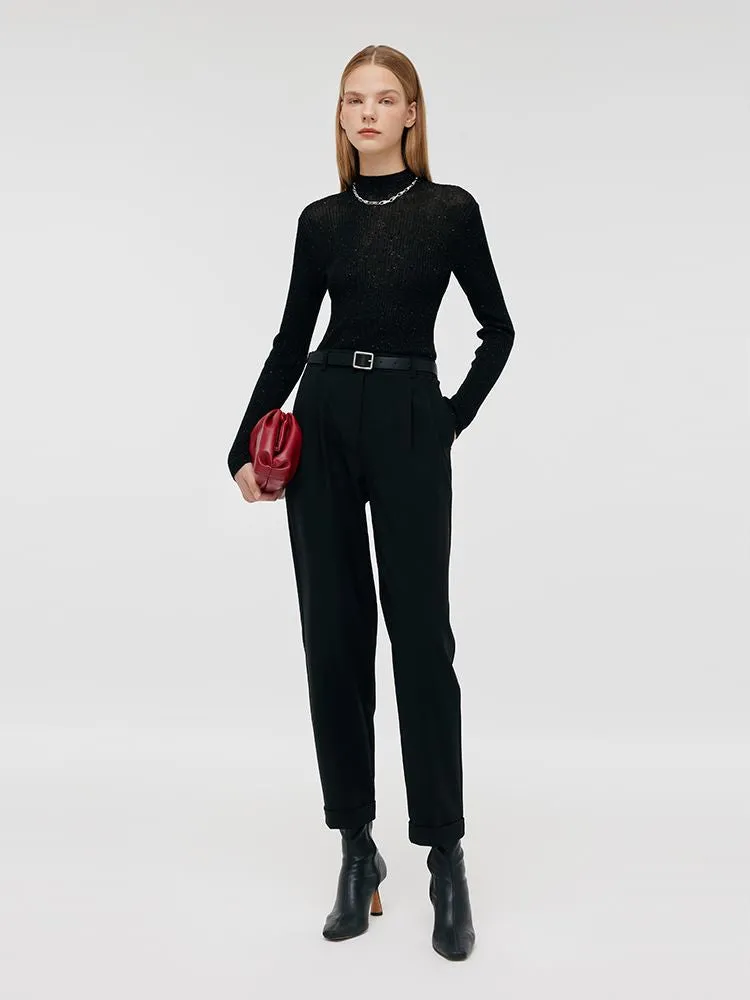 Machine Washable Wool Women Tapered Pants sold by Goelia product image thumbnail 2