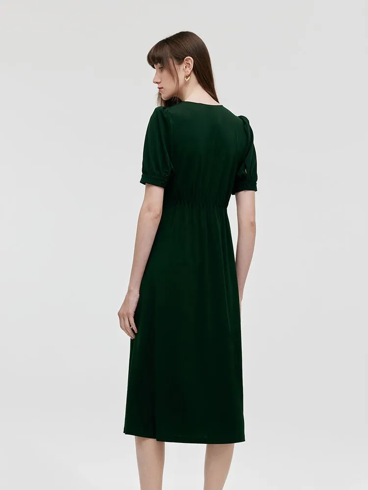 Acetate Twist Waist Women Midi Dress sold by Goelia product image thumbnail 3